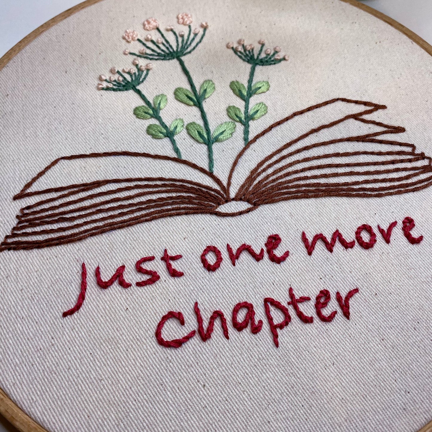 Embroidery for beginners PDF pattern: just one more chapter