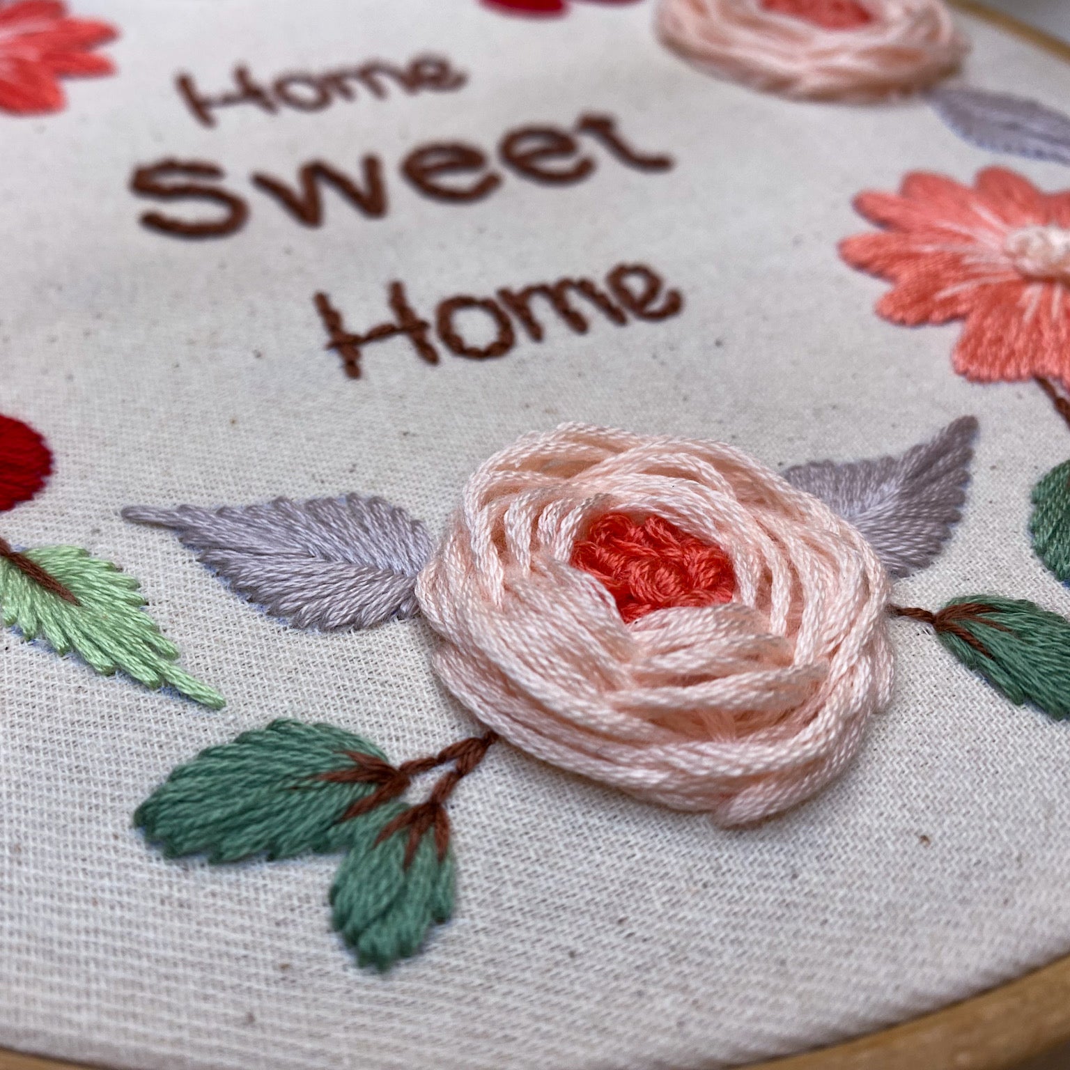 Embroidery for beginners PDF pattern: home sweet home